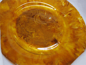 amber glass plate